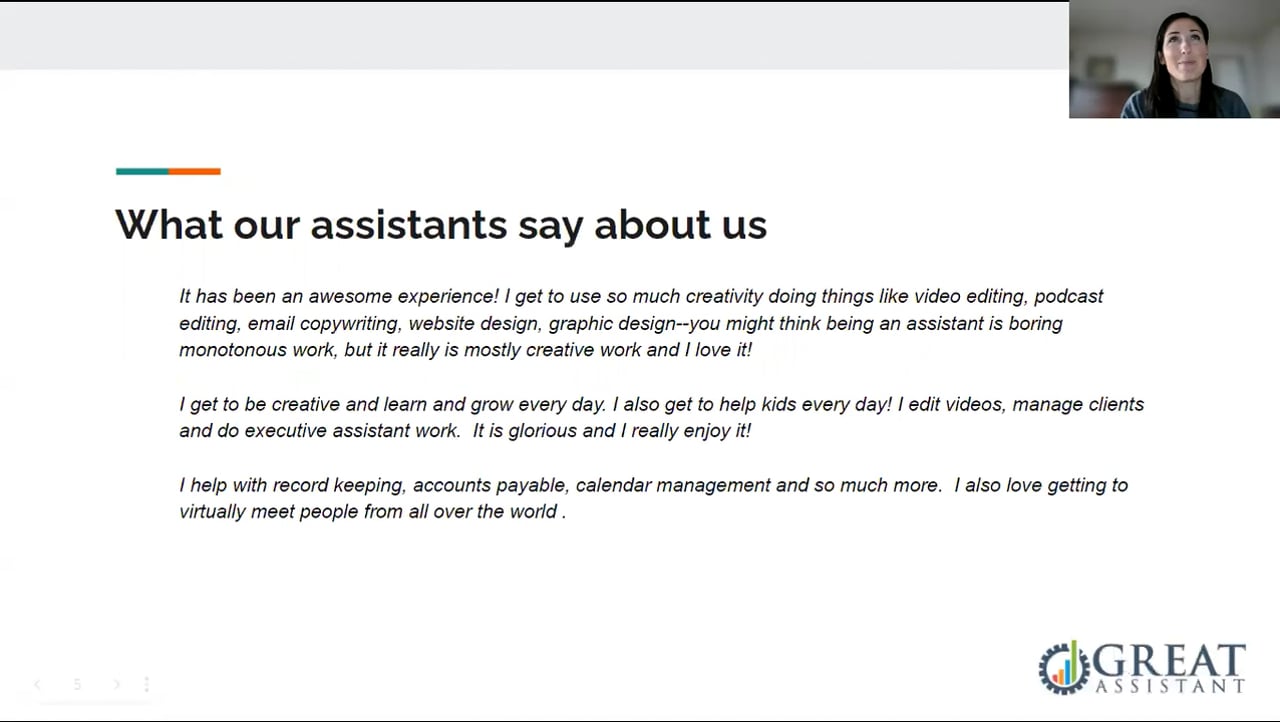 What Assistants Are Saying About Great Assistant